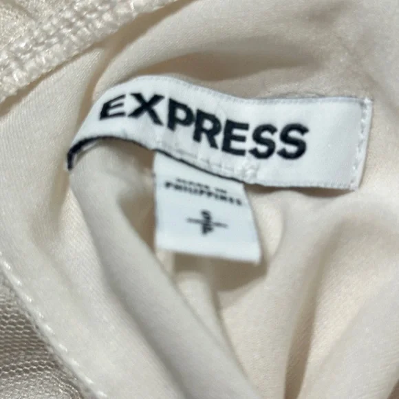 Express Women’s Sheer Dot Ruffle Blouse, Size Small Petite (SP) - Picture 11 of 16